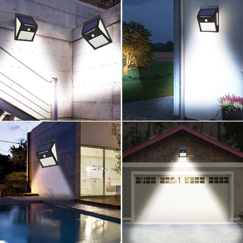 1/2/4pcs 140 LED Outdoor Solar Light PIR Motion Sensor Wall Light Waterproof Solar Lamp Solar Powered Sunlight Garden Decoration