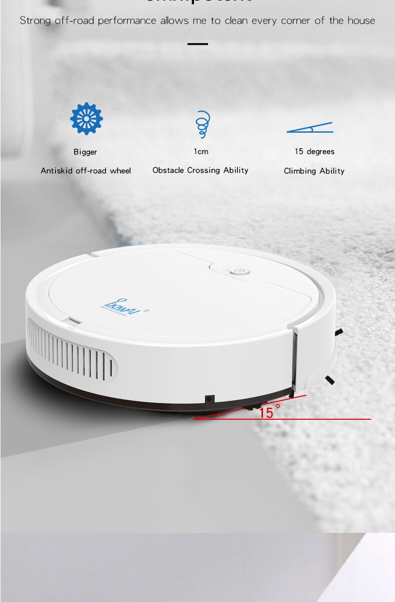 Smart Robot Vacuum Cleaner (2000PA) App Remote Control Multifunctional Wireless Sweeping