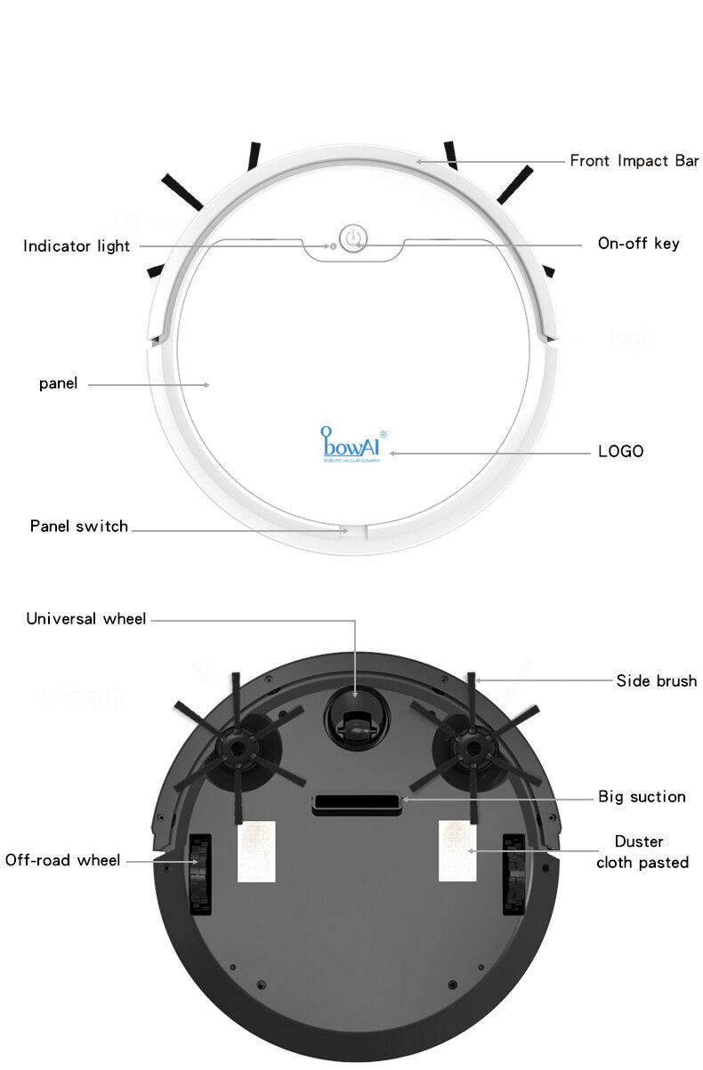 Smart Robot Vacuum Cleaner (2000PA) App Remote Control Multifunctional Wireless Sweeping