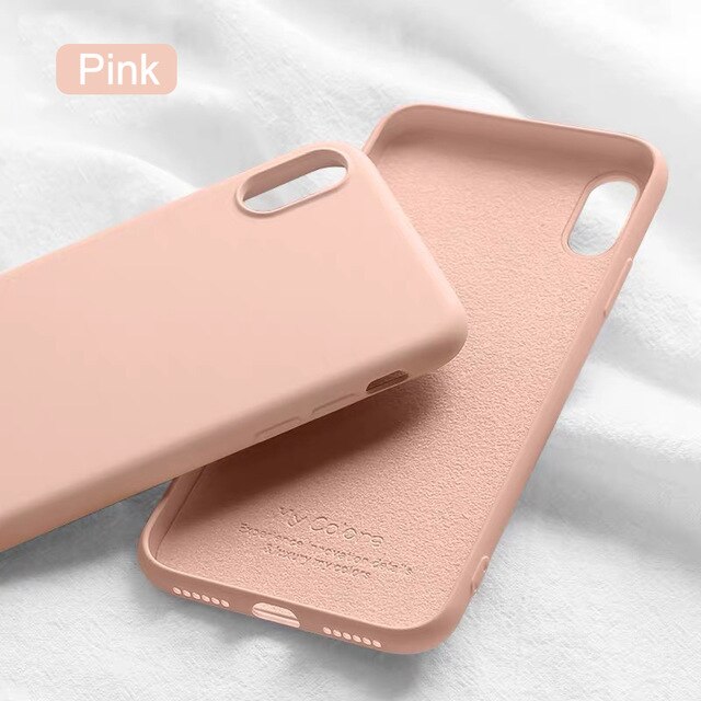 Shockproof Case Luxury Soft for iPhone X Xs Max XR 6.1 For iPhone 11 Pro Max SE 2020 6 6s 7 8 Plus Original Liquid Silicone Case